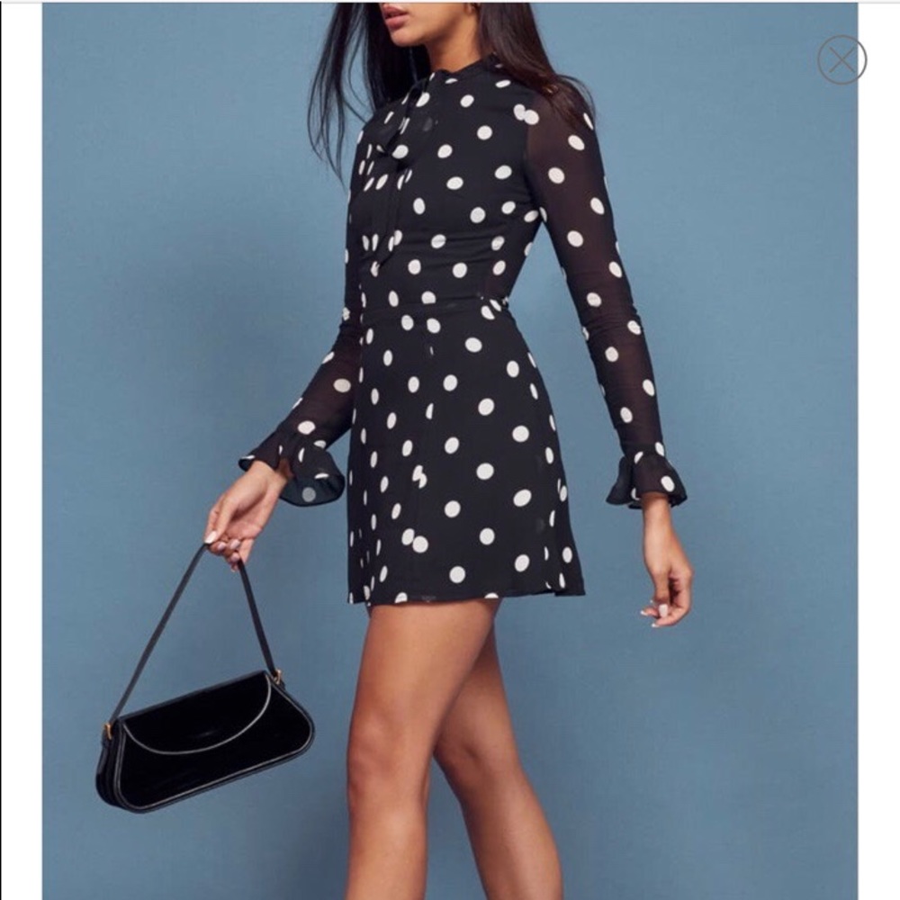 Reformation Polka Dot Mini Dress